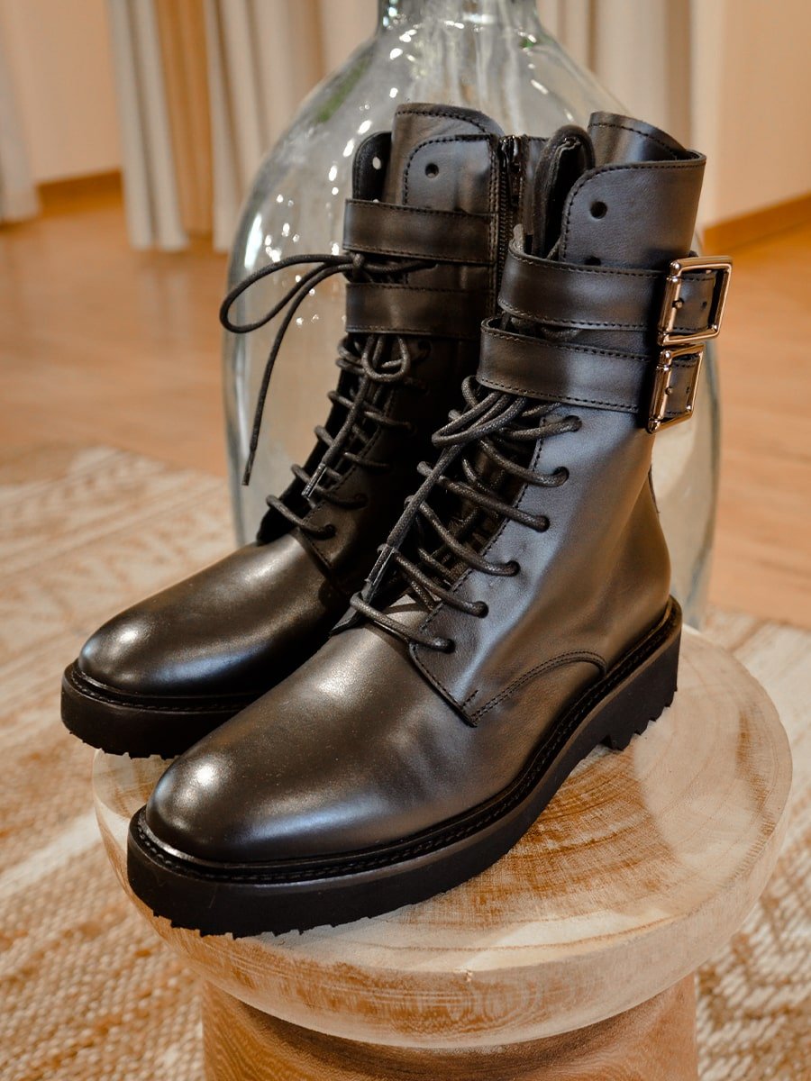 Boots Semerdjian Noires à Lacets